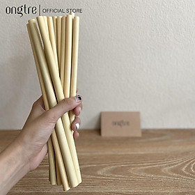 Bộ 10 ống hút tre ONGTRE  / Dài 25cm, đường kính 6-8mm, dùng nhiều lần