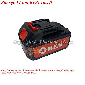 Pin sạc Li-ion 10 cell siêu khỏe-siêu bền-Chuyên dụng lắp cho máy bắn ốc,máy khoan betong pin,máy mài pin