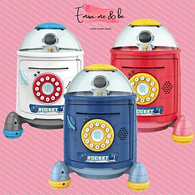 Mua Hộp đựng tiền tiết kiệm cho bé  két đựng tiền mini cho bé hình tên lửa có mật khẩu
