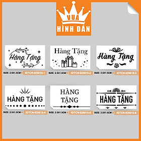 Set 100/500 tem / sticker (2.5x1.5cm) hàng tặng nhãn dán siêu mini dành cho shop (5 mẫu) (1.024)