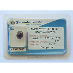 Mua Mặt đá thạch anh tím Amethyst tự nhiên mài trơn oval