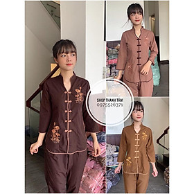 Đồ Lam Đi Chùa #Đồ Phật Tử #Pháp Phục Phật Giáo#Sẩm Thêu Cổ Tàu sss1