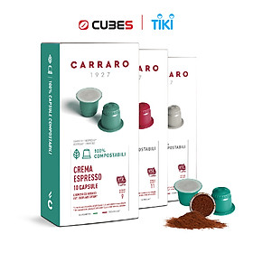 Combo Cà Phê Viên Nén Thân Thiện Môi Trường Carraro Compostable