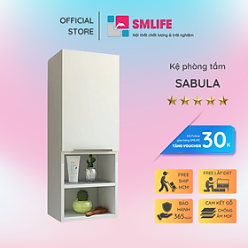 Tủ phòng tắm gỗ hiện đại SMLIFE Sabula  | Gỗ MDF dày 17mm chống ẩm | D30xR25xC80cm