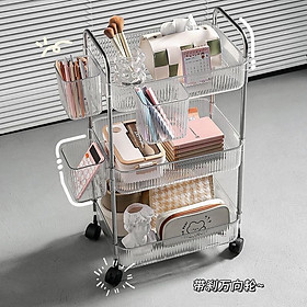Kệ Trong Suốt Có Bánh Xe 3 Tầng