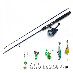 Bộ cần câu cá lure 2 khúc Máy YF200 TRANPHU B15 + Tặng kèm 8 phụ kiện