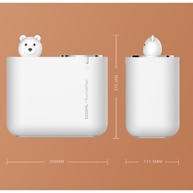 Mua Quà tặng 20/10máy khuếch tán xông tinh dầu Humidifier 3000ml hình gấu/xương rồng dễ thương