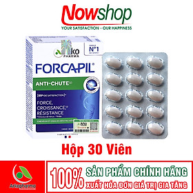 Forcapil Anti Chute Arkopharma hộp 30 viên giảm gãy rụng tóc phục hồi tóc hư tổn yếu mỏng hiệu quả - Nhập khẩu chính hãng