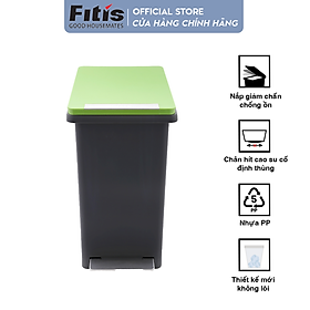 Mua Thùng rác nhựa Fitis Compact PPS1-904 - xanh xám - 10L