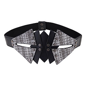 Fashion Leather Steampunk  Underbust Waist Belt Corset Black
