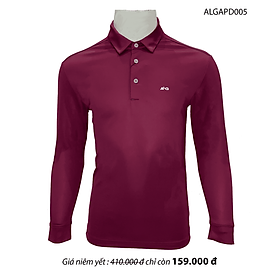 Áo thun nam dài tay cổ bẻ màu đỏ ALIGRO chất liệu Cotton cao cấp mềm nhẹ, thiết kế trẻ trung ALGAPD005