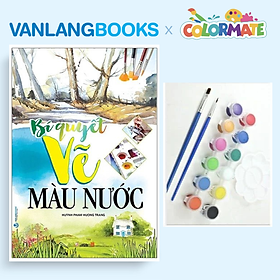 Sách Bí Quyết Vẽ Màu Nước (Tái Bản) + Bộ 2 Dây Màu Acrylic 5ml - Vanlangbooks x Colormate