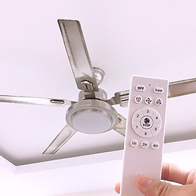 Mua Quạt trần đèn led  điều khiển 6 số  5 cánh thép  đảo chiều trực tiếp trên điều khiển  động cơ DC  tiết kiệm điện QTK1000