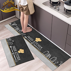 Thảm bếp, thảm lót chùi chân Họa Tiết Dễ Thương Chống Trơn Trượt 40x60cm và 40x120cm