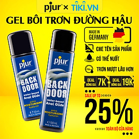 Gel bôi trơn cho quan hệ đường hậu Pjur Backdoor Moisturising Anal Glide 100ml cấp ẩm tốt làm dịu da an toàn - 100ml