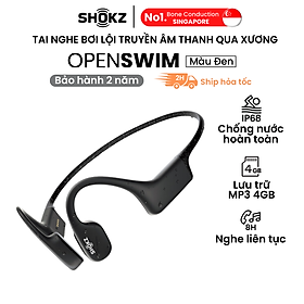 Mua Tai Nghe Thể Thao Bơi Lội SHOKZ OPENSWIM Màu Đen - Truyền âm thanh qua xương Chống nước IP68 - Dung lượng lưu trữ 4GB cho 1200 bài hát - Hàng Chính Hãng