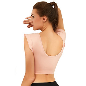 Gợi Cảm Áo Ngực Thể Thao Nữ Tập Gym Áo Crop Top Đẩy Lên Nylon Wirefree Tập Yoga Quần Lót Tập Luyện Áo Ngực Nữ Ren Ngắn tay Tập Thể Hình Áo Ngực - L