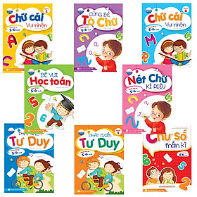 Ảnh bìa Combo 8 cuốn: Bé học IQ (5-6 tuổi)