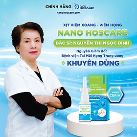 Xịt mũi xoang Nano HOSCARE 20ml - Giảm viêm xoang, nghẹt mũi, viêm mũi, viêm họng