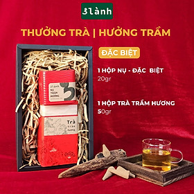 Mua Bộ Quà Tặng Thưởng Trà Hưởng Trầm 3 Lành Lễ Tết 2025 Giáng Sinh Mong An Yên Tài Lộc Phúc Lành