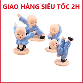 Bộ 4 Chú Tiểu Múa Võ Áo Xanh