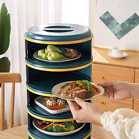 Lồng bàn 5 tầng nhựa đựng thực phẩm thức ăn