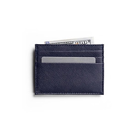 VÍ MINI ĐỰNG THẺ Bóp Cardholder ZERO Da Saffiano Nhập Khẩu Cao Cấp Chống Thấm Nước Unisex Nam Nữ Chuẩn Nome DOLANTO