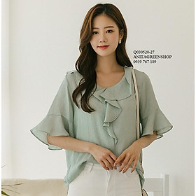Q030520 ÁO KIỂU NỮ NHÚN BÈO TAY LỠ