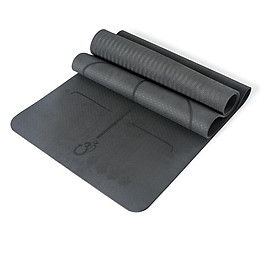 Thảm tập yoga định tuyến TPE 6mm 1 lớp (Kèm túi và dây buộc)