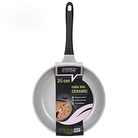 Mua Chảo đúc đáy từ 26cm chống dính 7 lớp men đá ceramic Green Cook GCP03-26IHP công nghệ Hàn Quốc -Hàng Chính Hãng