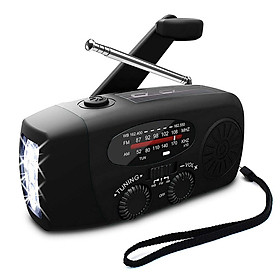 Multifunctional Hand Radio Weather Radio Use Emergency LED Flashlight and Power
