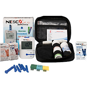 Máy đo đường huyết, mỡ máu, gút 3 trong 1 Glucose - Cholesterol - Uric Acid NESCO MultiCheck