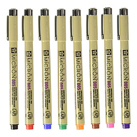 Bút Đi Nét Sakura Pigma Micron 8 Màu 005