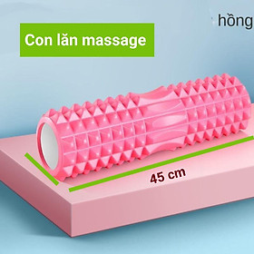 CON LĂN CỘT SỐNG FOAM ROLLER 45*13cm - TỰ DAY HUYỆT TOÀN THÂN,LĂN CỘT SỐNG .HẾT ĐAU NHỨC- KHỎE XƯƠNG KHỚP