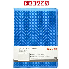Sổ Bìa Da B5 - Kẻ Ngang - 200 Trang 100gsm - Depai 18-90 - Màu Xanh Dương