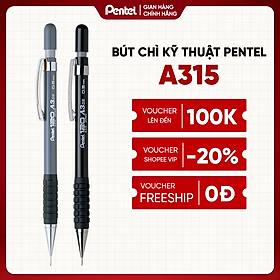 Bút Chì Kim Kỹ Thuật Pentel 120 A3 | A313 A315 A317 | Ngòi Bút Bằng Thép Chắc Chắn | Hạn Chế Gãy Ngòi | Mechanical Pencil | 4 Cỡ Ngòi