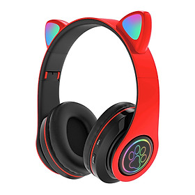 Mua Tai Nghe Mèo dễ thương Mã BL39  Bluetooth 5.0  Tai nghe chụp tai lớn 35mm  Có Đèn LED Chuyển Màu  Chụp Tai Bọc Da Êm Ái  có Khe Cắm Thẻ Nhớ  Tặng Jack 3.5