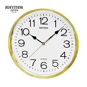 Đồng hồ treo tường Nhật Bản Rhythm CMG734CR18 Kt 31.2 x 5.0cm, 710g Vỏ nhựa. Dùng Pin.