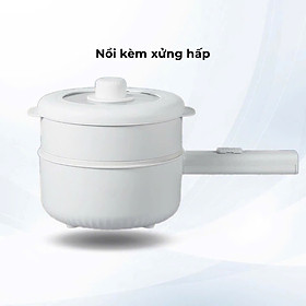 Mua Nồi điện đa năng mini  nồi lẩu điện đa năng RBS-20  dung tích 1.6L cho 1-3 người  kèm xửng hấp  2 mức nhiệt  BH 12th  hàng nhập khẩu