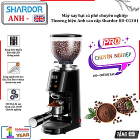 Mua  Hàng nhập khẩu  Máy xay hạt cà phê chuyên nghiệp dùng cho gia đình  quán cà phê vừa và nhỏ. Thương hiệu Anh cao cấp Shardor BD-CG301