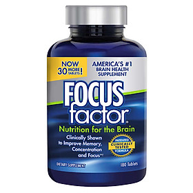 Thực phẩm bổ sung viên uống bổ Não - Focus Factor 180 viên của Mỹ (mẫu mới nhất)