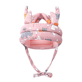 Infant Baby Toddler Hat Comfortable Head Protection Hat for Age 6-20Month pink