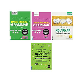 COMBO 4 QUYỂN SÁCH NGỮ PHÁP TIẾNG ANH ( NGỮ PHÁP TIẾNG ANH CĂN BẢN chibi - Ngữ pháp tiếng anh căn bản (bìa xanh 1 màu) - Giải thích ngữ pháp tiếng anh (2 màu) - Hướng dẫn sử dụng ngữ pháp tiếng Anh) QP