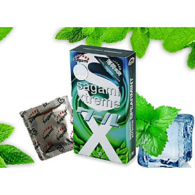 BCS Hương Thơm Bạc Hà Mát Lạnh Sagami Spearmint (H10) - Siêu Mỏng 0.03mm - Không Mùi Cao Su - Nhập Khẩu Chính Hãng - Che Tên Sản Phẩm 