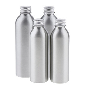 4x Reusable Travel Aluminum Water Lotion Shampoo Toiletry Bottles Containers