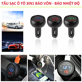 Mua SIÊU GIÁ VỚI 1 CÁI TẨU SẠC ĐIỆN THOẠI KIÊM BÁO VON BÁO NHIỆT ĐỘ GẮN TRÊN XE HƠI ÔTÔ MẪU MỚI HÀNG CAO CẤP