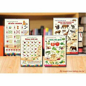 Mua Bộ tranh treo tường 14 chủ đề cho bé