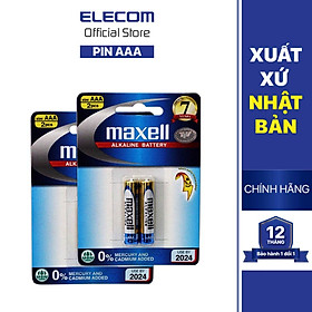 Vỉ 2 viên pin tiểu AA - AAA Maxell Ankaline - Hàng Chính Hãng