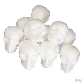 100pcs Creative Styrofoam Foam Skull Heads Ornaments Craft Party Decor