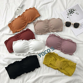 Bra quây ngực không dây YOCO'S cotton len tăm mút vừa BRA001-Smartlife365